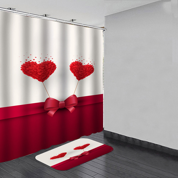 Shower Curtain Anti-slip Mildew-proof Waterproof Black 120x180