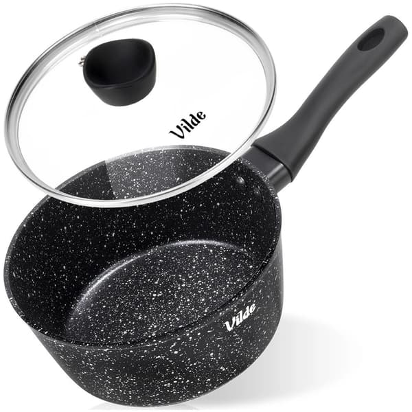 Granit non-stick gryde med glaslåg, 16 cm, 1,1 L
