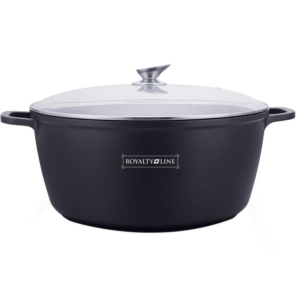 Royalty Line RL-BS36M: Støbt gryde med glaslåg - 36 cm