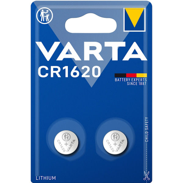 CR1620 3V Lithium Knappcellsbatteri 2-pack