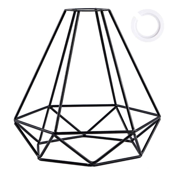 Hot deal til lav pris! Lampeskjerm Tak, Metall Lampeskjermer, Trådlampeskjerm Svart, for Kjøkken, Spisestue, Soverom, Hall - Glad
