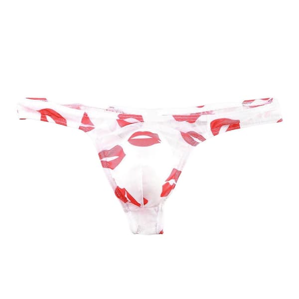 Miesten stringit alushousut mukavat matala vyötärö läpinäkyvä G-string M