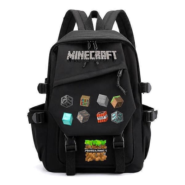 Minecraft-reppu lasten koulureppu unisex-opiskelijareppu 29x16x46cm useita värejä