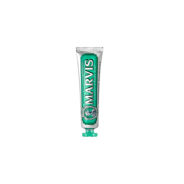 Marvis Whitening Tannkrem, 85 ml, fremmer naturlig tannbleking, bekjemper plakk og gir langvarig frisk pust Strong Mint