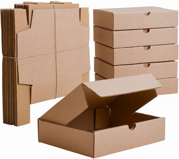 Litteä pahvilaatikko 22 x 15 x 5 cm lähetyksiin, verkkokauppaan, lahjoihin - 10 kpl