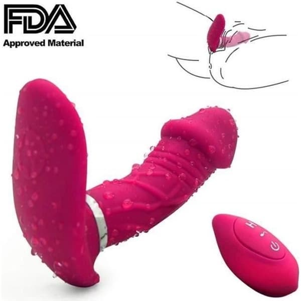 (Rød) Vibrator - KJHK516 - G-punkt - Rød - 7 vibrasjonsmoduser - Silikon