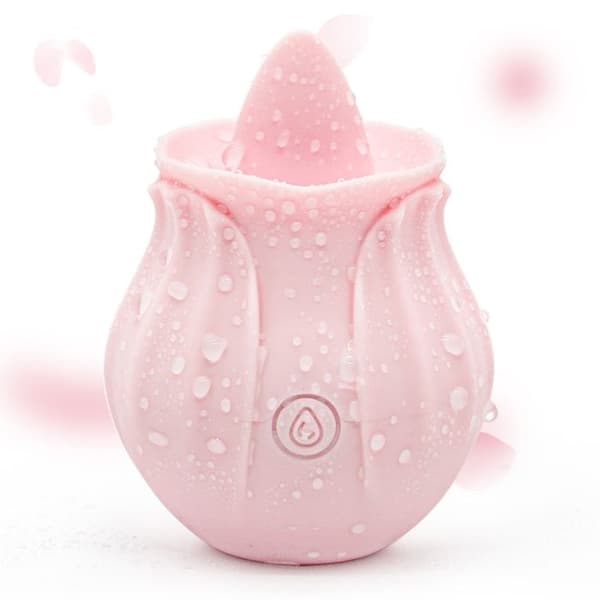 (Rose) Klitorisvibrator for seksuell stimulering med 7 fantastiske tappemoduser. Nipplekiling. Klitoris onani.