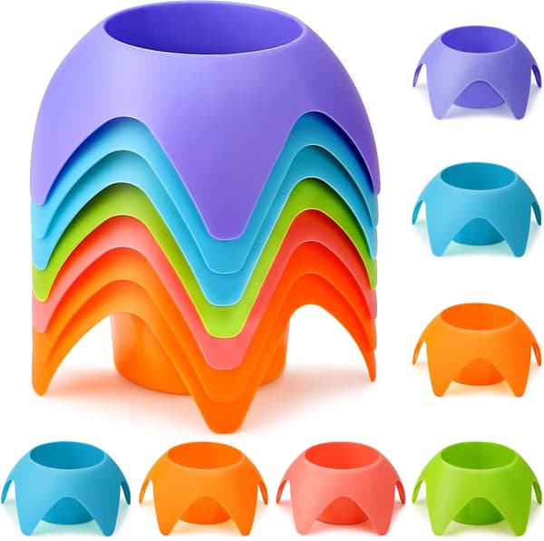 Strand Drikke Kopholder Sand Brikke, Strand Rejse Essentials, Egnet til Kvinder Voksne Familie Venner Sand Kopholder (Multi-Farve, 7 Pak)
