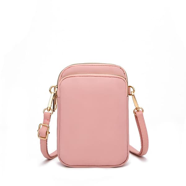 Vaaleanpunainen matkapuhelinkotelo crossbody-laukku, pieni crossbody-laukku naisille, matkapuhelinkotelo