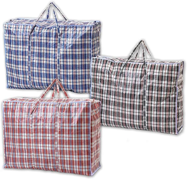 Stærke, shopping, opbevaring, genanvendelige opbevaringsposer, klud, flytning, vandtætte, håndtag og lynlåse (størrelse: 78*55*14cm)