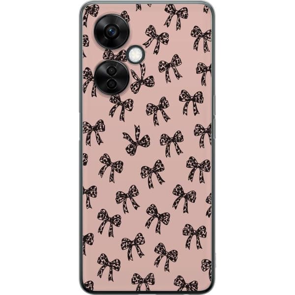 Kompatibel Mobilcover til OnePlus Nord CE 3 Lite Rosetter leopardprint bånd pink baggrund modegirlie sødt mønster retro stil dekoration tapet design
