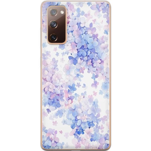 Kompatibel Mobilcover til Samsung Galaxy S20 FE Luftigt blomstermønster i blå, rosa og lilla pasteller, blød og romantisk illustration
