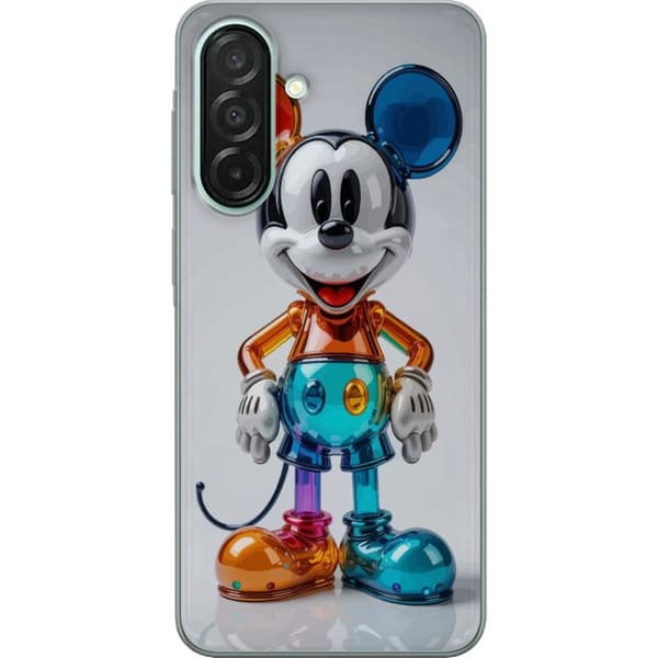 Kompatibel Mobilcover til Samsung Galaxy A26 Mickey futuristisk farverig figur glansfuld legetøj krom neon Disney popkunst moderne samlerobjekt livli
