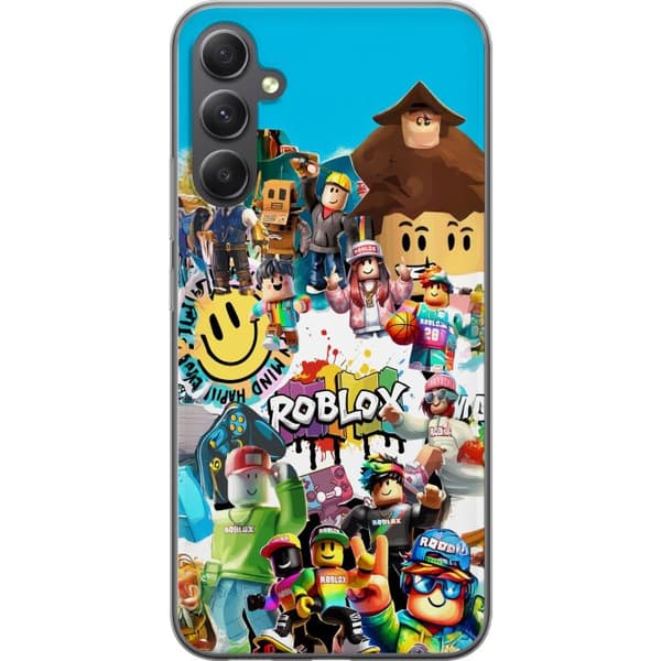 Kompatibel Mobilcover til Samsung Galaxy A35 Roblox Collage legende og farverigt gamingmotiv med ikoniske karakterer