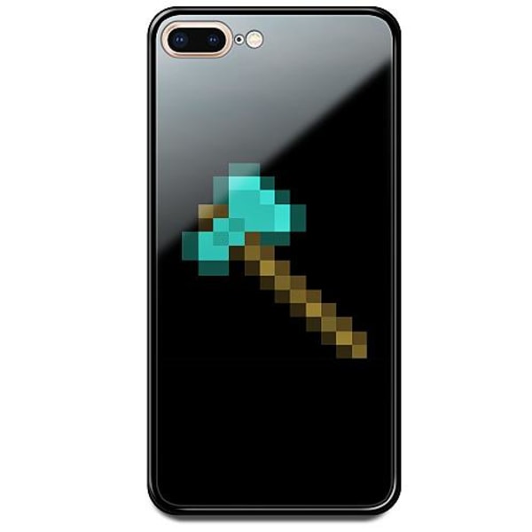 Apple Iphone 7 Plus Svart Mobilskal Med Glas Minecraft