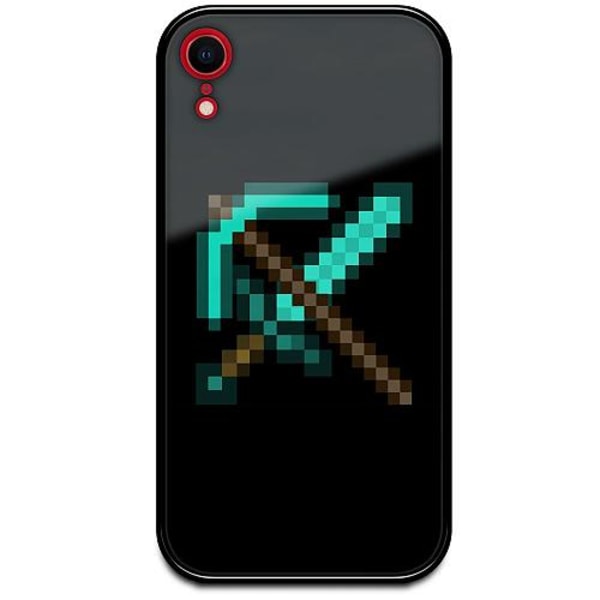 Apple Iphone Xr Svart Mobilskal Med Glas Minecraft