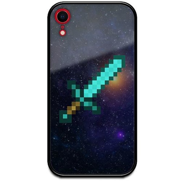 Apple Iphone Xr Svart Mobilskal Med Glas Minecraft