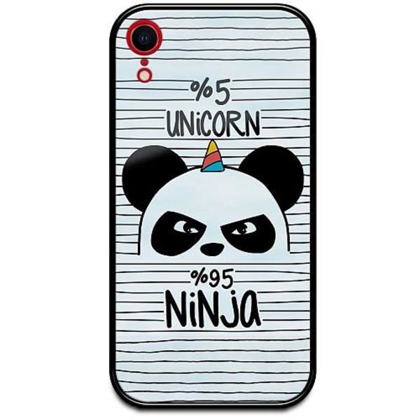 Apple Iphone Xr Svart Mobilskal Med Glas Panda