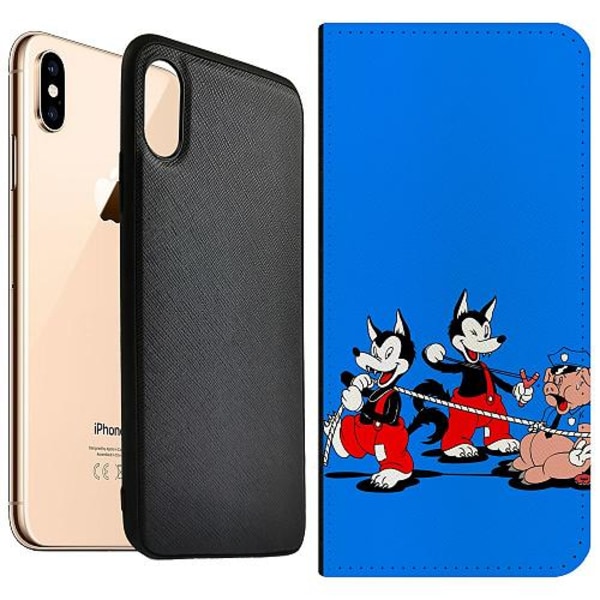 Apple Iphone Xs Max Magnetic Wallet Case Wolves