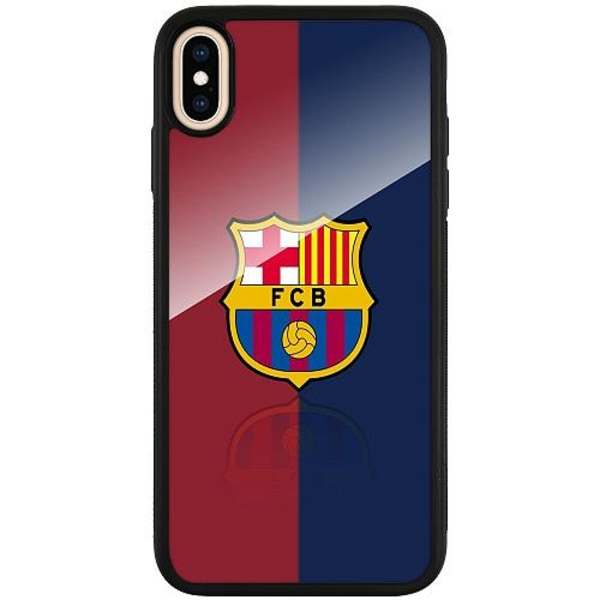 Köp Apple iPhone XS Max Svart Mobilskal med Glas FC Barcelona | Fyndiq
