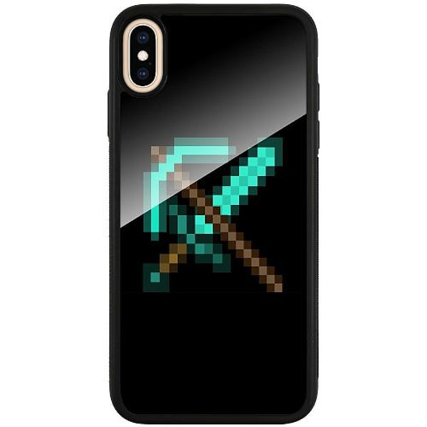 Apple Iphone Xs Max Svart Mobilskal Med Glas Minecraft