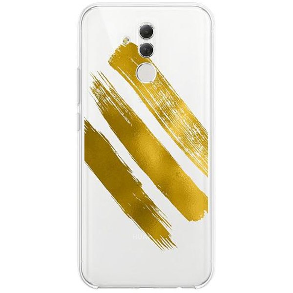 Huawei Mate 20 Lite Thin Case Gold Brush