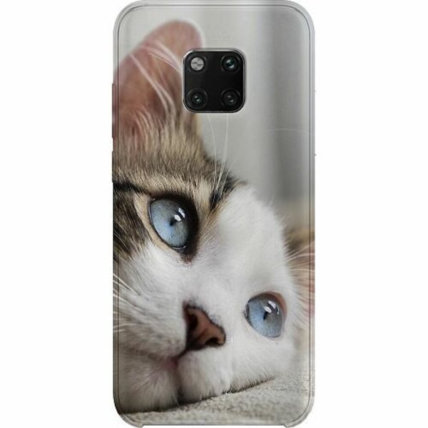 Huawei Mate 20 Pro Thin Case Cat With Beautiful Blue Eyes
