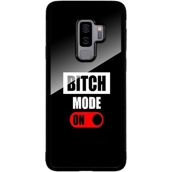 Samsung Galaxy S9+ Svart Mobilskal Med Glas Bitch Mode On