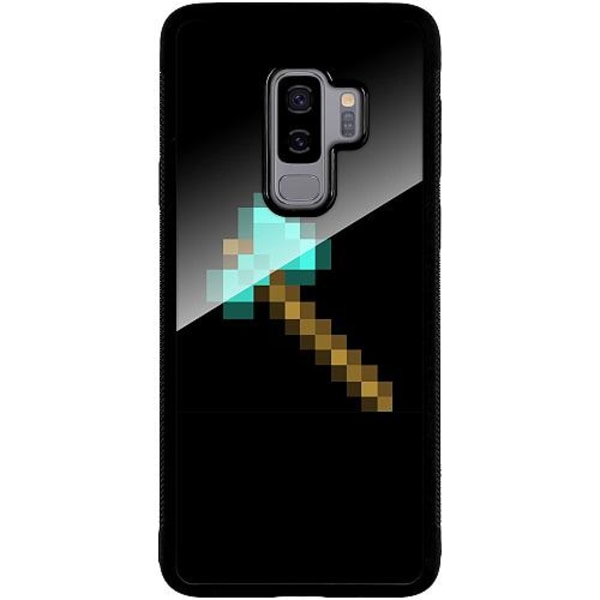 Samsung Galaxy S9+ Svart Mobilskal Med Glas Minecraft