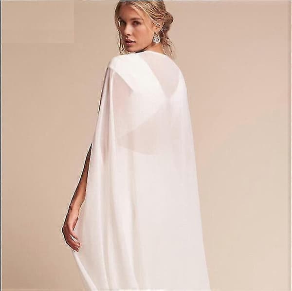 Chiffon Kappe Kappe Fotografering Kappe 1 Stykke Hvid Zinuo Boutique-lingling}