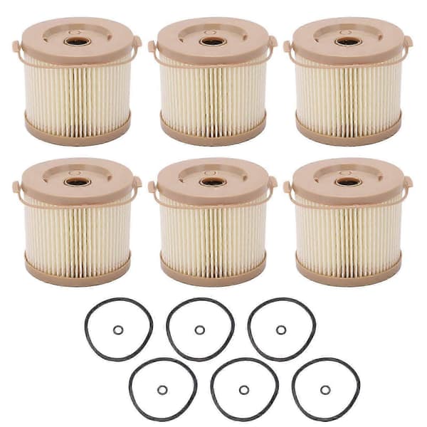 Fuel System Protection, Advanced Marine Turbine Fuel Filter Element, Long Service Life, Stable Performance, for RACOR 2010PM-OR 500FG, 6 Pcs