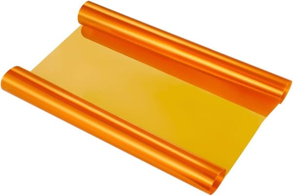 Transparent Självhäftande Film för Bil Motorcykel Strålkastare, Dekoration och Skydd, 30 x 120 cm (Orange)