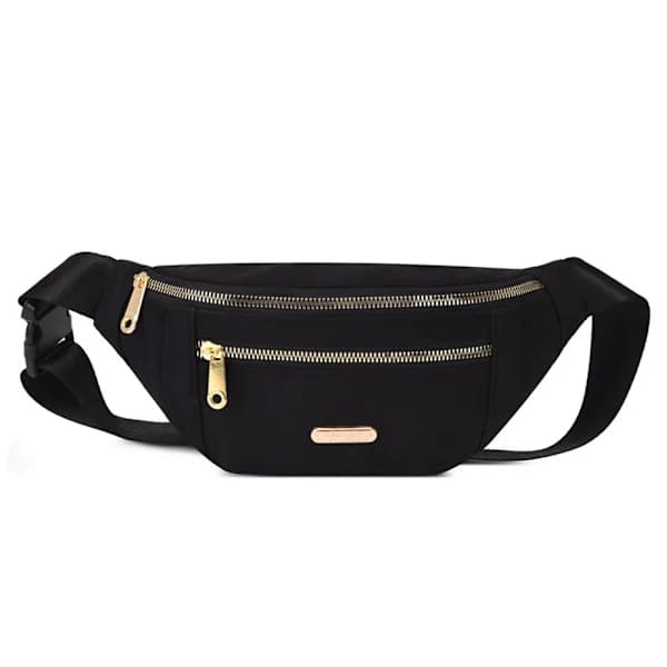 Dame Bum Bag Midje Fanny Pack Rejser Casual Pung Penge Bumbag sort