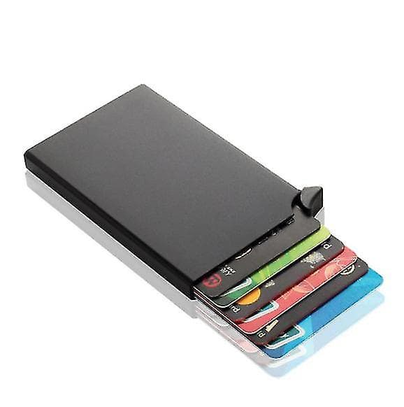 Kortholder Lommebok, Herre Minimalistisk Slim Metall RFID-blokkering Kontaktløs Kortbeskytter