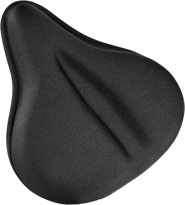 Treningssykkelsetepute - 28 x 26 cm gelpute for bredt sykkelsadel, komfortabel for damer, spinningsykkel, innesykling