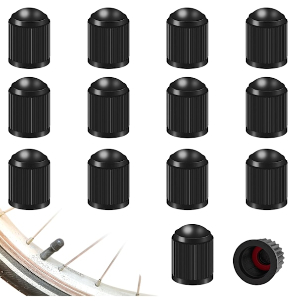 14 st ventilhattar för däck, dammskydd för bildäck, för Schrader-ventiler som vanligtvis används på bildäck, cyklar, motorcyklar