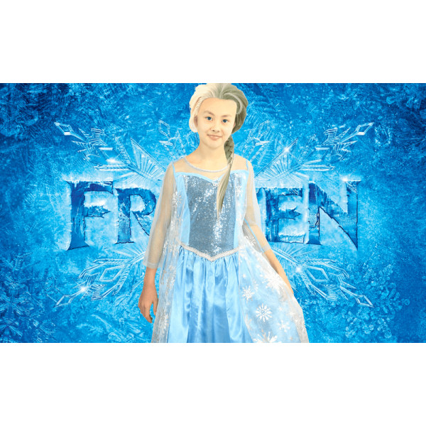 Frozen klänning ELSA från Frost, 7-10 år ca 128-134. 22a4 | Fyndiq