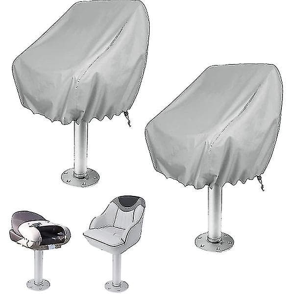 2-pack Cover, Vattentätt Utomhus Pedestal Pontoon Kapten Båtbänk Stolsöverdrag, Oxfordtyg Rorkult Stolsöverdrag - Perfekt