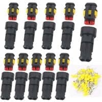 Vanntett 12V-kontakt, elektrisk vanntett kontakt 1,5 mm M