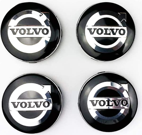 4 st 64MM Bilhjulscentrumkåpor för Volvo V40 V60 V90 S60 S40 V70 XC70 XC60 XC90 Snygg Emblem Bil Exteriora Tillbehör