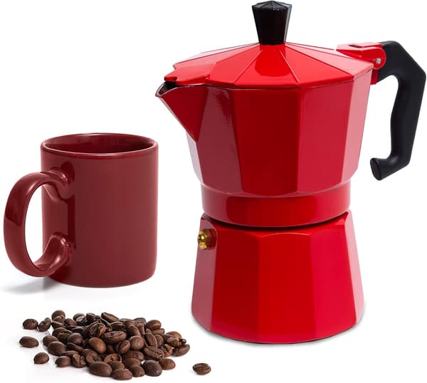 3-kops Moka Pot Cubansk Kaffemaskine, Benzin Moka Pot, Komfur, Komfur Espresso Maskine, Camping Potte, 148 ml - 130 ml Kop