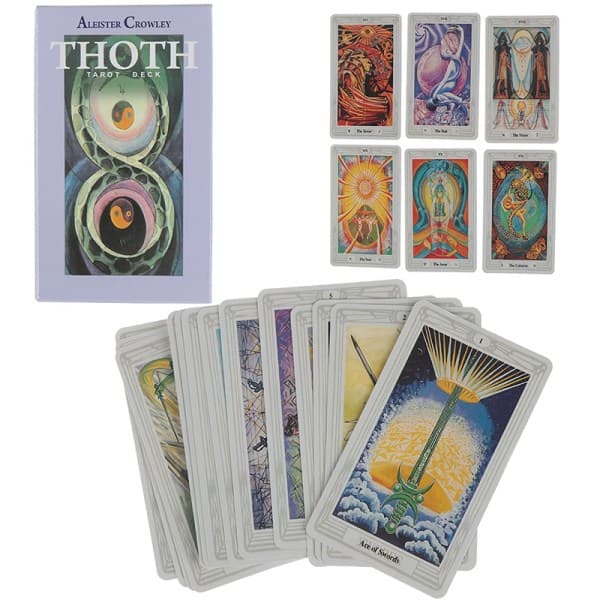 78 Kortin Egyptiläinen Mytologia Aleister Crowley Thoth Tarot - Täydellinen Monivärinen Yksi Koko