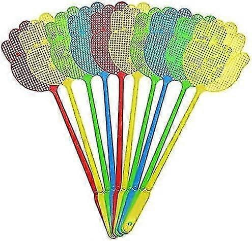 20 stk. Fluesmækker Plastik Fluesmækker Skadedyrsbekæmpelse 40 cm Håndfluesmækker Til Myg, Fluer, Edderkopper, Biller, Møl, Hvepse (tilfældige farver)