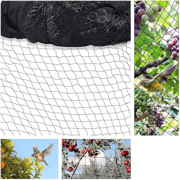 15m x 15m Fuglenett Beskyttelsesnett Plantenett Damnett Hage Nett for Hage, 5 x 5 cm Store Masker – ca