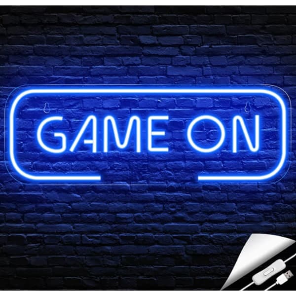 Neon Game On Neon Gamer LED væglampe dekoration