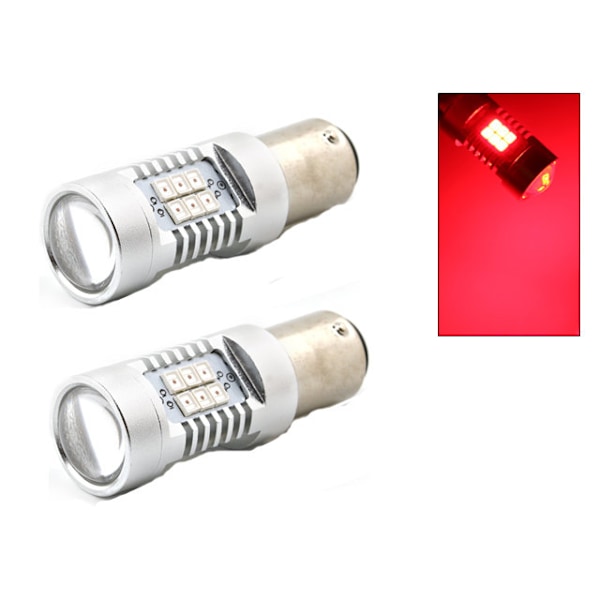 Köp Bay15d p21/5w Röd Led med 21st 2835smd ledchip 2-pack Silvergrå ...