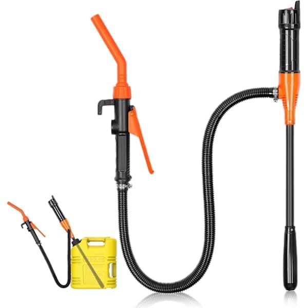 Multifunktionell bränslepump, batteridriven, med ett flöde på upp till 9 liter per minut (2,4 GPM), lämplig för bensin, diesel, vatten
