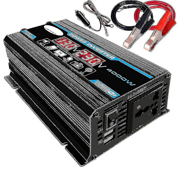 4000w Konverter 12v 220v Ren Sinus Bølge Inverter Ren Sinus Bølge Transformer med Fjernbetjening &-WELLNGS