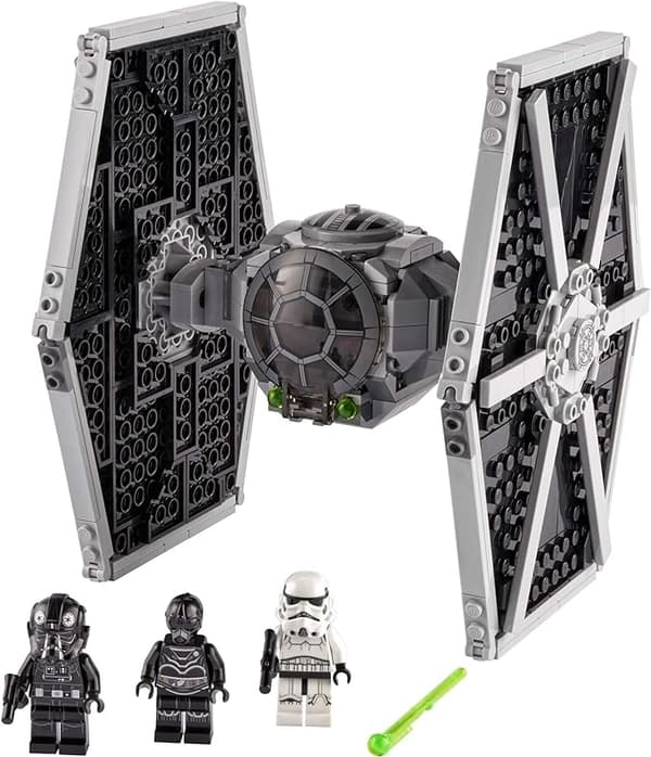 Star Wars Imperial TIE Fighter 75300 Byggesett; Fantasifulle bygge leker for kreative barn, (450 biter-WELLNGS