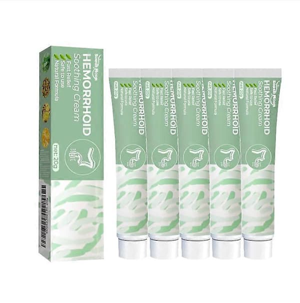 1-5x Anal Hudreparasjonskrem - Fuktighetsgivende lindring for smerte og kløe med Aloe Vera og Vitamin E (5 STK)